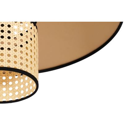 Duolla - Lampadario a plafone TOKYO RATTAN 1xE27/15W/230V diametro 50 cm oro/rattan