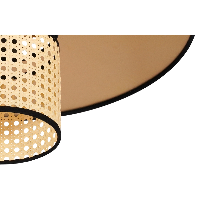 Duolla - Lampadario a plafone TOKYO RATTAN 1xE27/15W/230V diametro 50 cm oro/rattan