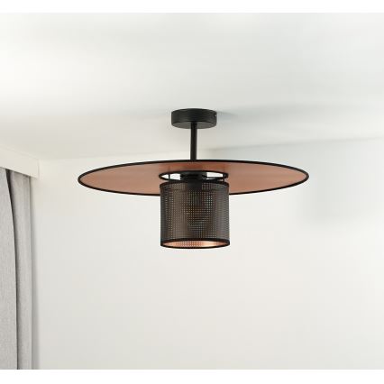 Duolla - Lampadario a plafone TOKYO SHINY 1xE27/15W/230V diametro 50 cm nero/rame
