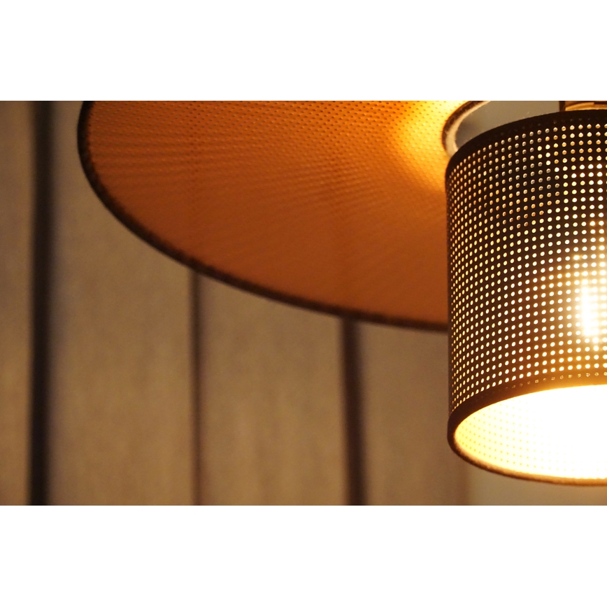 Duolla - Lampadario a plafone TOKYO SHINY 1xE27/15W/230V diametro 50 cm nero/rame