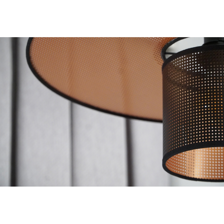 Duolla - Lampadario a plafone TOKYO SHINY 1xE27/15W/230V diametro 50 cm nero/rame