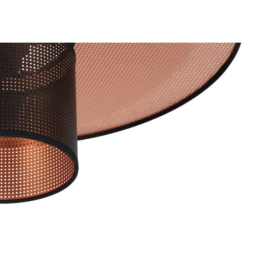Duolla - Lampadario a plafone TOKYO SHINY 1xE27/15W/230V diametro 50 cm nero/rame
