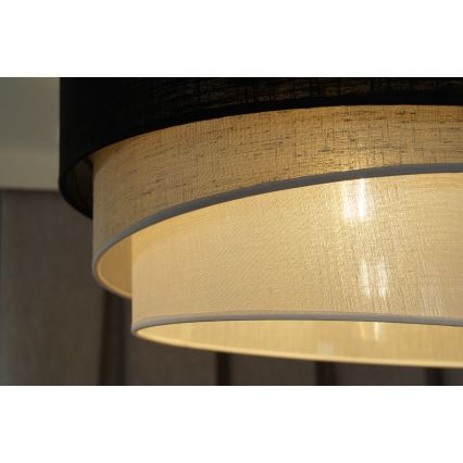 Duolla - Lampadario a plafone TRIO 1xE27/15W/230V diametro 45 cm nero/grigio/bianco