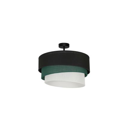 Duolla - Lampadario a plafone TRIO 1xE27/15W/230V diametro 45 cm nero/verde/bianco