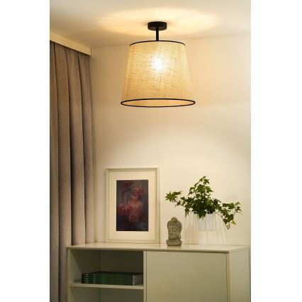 Duolla - Lampadario a plafone YUTE 1xE27/15W/230V diametro 38 cm grigio/nero