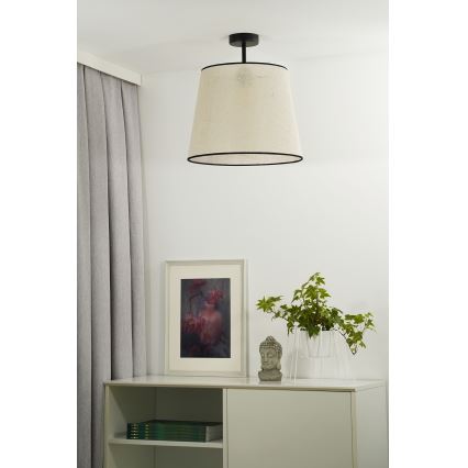 Duolla - Lampadario a plafone YUTE 1xE27/15W/230V diametro 38 cm grigio/nero