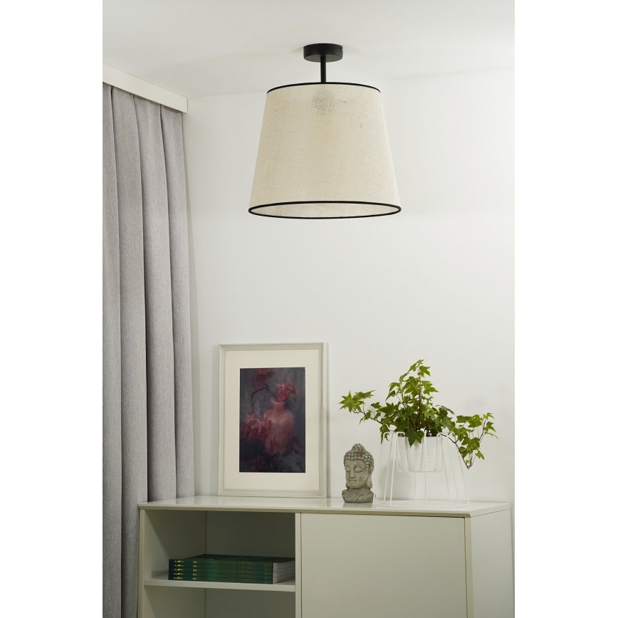 Duolla - Lampadario a plafone YUTE 1xE27/15W/230V diametro 38 cm grigio/nero
