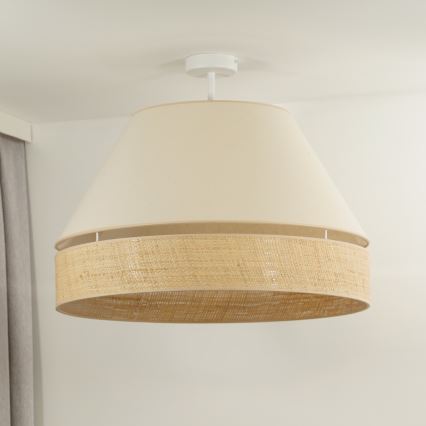 Duolla - Lampadario a plafone YUTE AVIGNON 1xE27/15W/230V diametro 60 cm color crema/beige