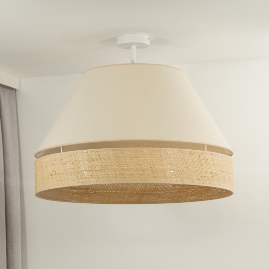 Duolla - Lampadario a plafone YUTE AVIGNON 1xE27/15W/230V diametro 60 cm color crema/beige
