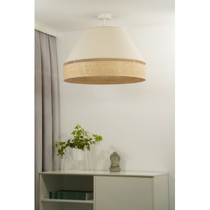 Duolla - Lampadario a plafone YUTE AVIGNON 1xE27/15W/230V diametro 60 cm color crema/beige