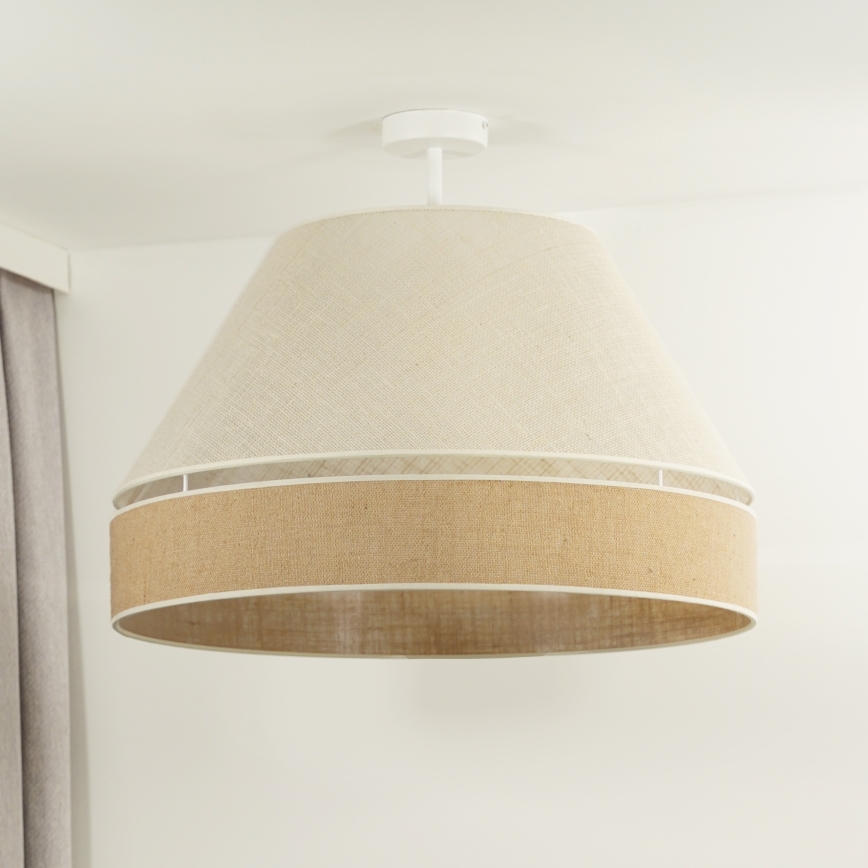 Duolla - Lampadario a plafone YUTE AVIGNON 1xE27/15W/230V diametro 60 cm grigio/marrone