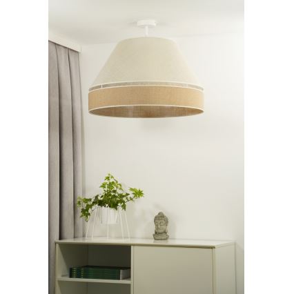 Duolla - Lampadario a plafone YUTE AVIGNON 1xE27/15W/230V diametro 60 cm grigio/marrone