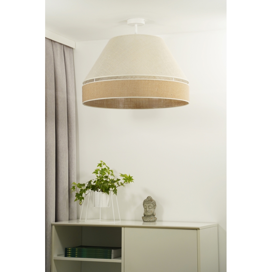 Duolla - Lampadario a plafone YUTE AVIGNON 1xE27/15W/230V diametro 60 cm grigio/marrone