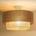 Duolla - Lampadario a plafone YUTE BOHO 1xE27/15W/230V diametro 45 cm marrone/color crema