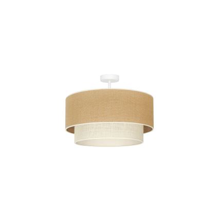 Duolla - Lampadario a plafone YUTE BOHO 1xE27/15W/230V diametro 45 cm marrone/color crema