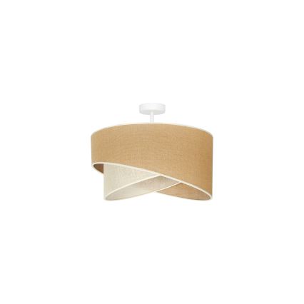 Duolla - Lampadario a plafone YUTE CELLO 1xE27/15W/230V diametro 45 cm marrone/grigio