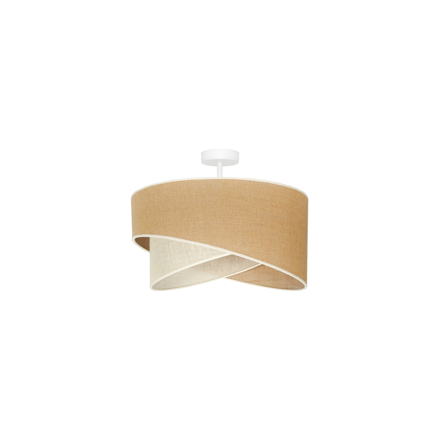 Duolla - Lampadario a plafone YUTE CELLO 1xE27/15W/230V diametro 45 cm marrone/grigio