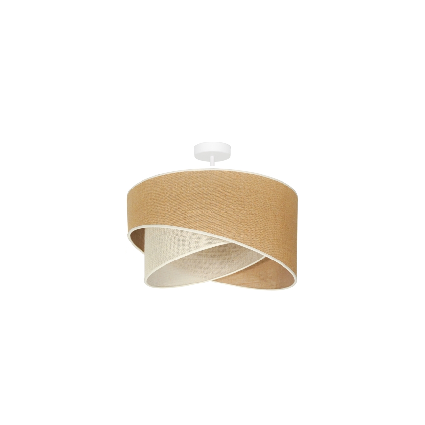 Duolla - Lampadario a plafone YUTE CELLO 1xE27/15W/230V diametro 45 cm marrone/grigio