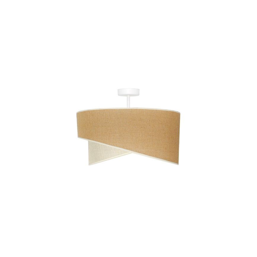 Duolla - Lampadario a plafone YUTE CELLO 1xE27/15W/230V diametro 45 cm marrone/grigio