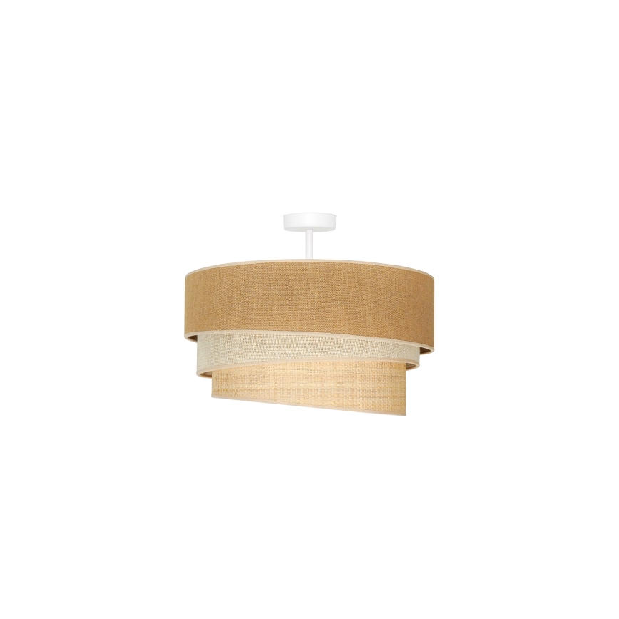Duolla - Lampadario a plafone YUTE TRIO 1xE27/15W/230V diametro 45 cm marrone/grigio/beige