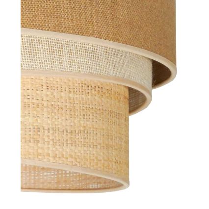 Duolla - Lampadario a plafone YUTE TRIO 3xE27/15W/230V diametro 60 cm marrone/grigio/beige