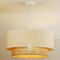 Duolla - Lampadario a sospensione BOHO 1xE27/40W/230V diam. 45 cm crema/marrone