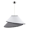 Duolla - Lampadario a sospensione COCO 1xE27/40W/230V diam. 50 cm bianco/nero