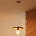 Duolla - Lampadario a sospensione con cavo IRONLINE 1x E27/15W/230V Ø 30 cm ramato/nero
