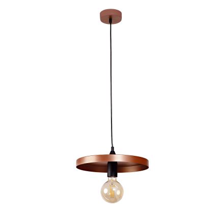 Duolla - Lampadario a sospensione con cavo IRONLINE 1x E27/15W/230V Ø 30 cm ramato/nero