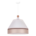 Duolla - Lampadario a sospensione con filo AVIGNON 1xE27/15W/230V diametro 50 cm bianco/beige