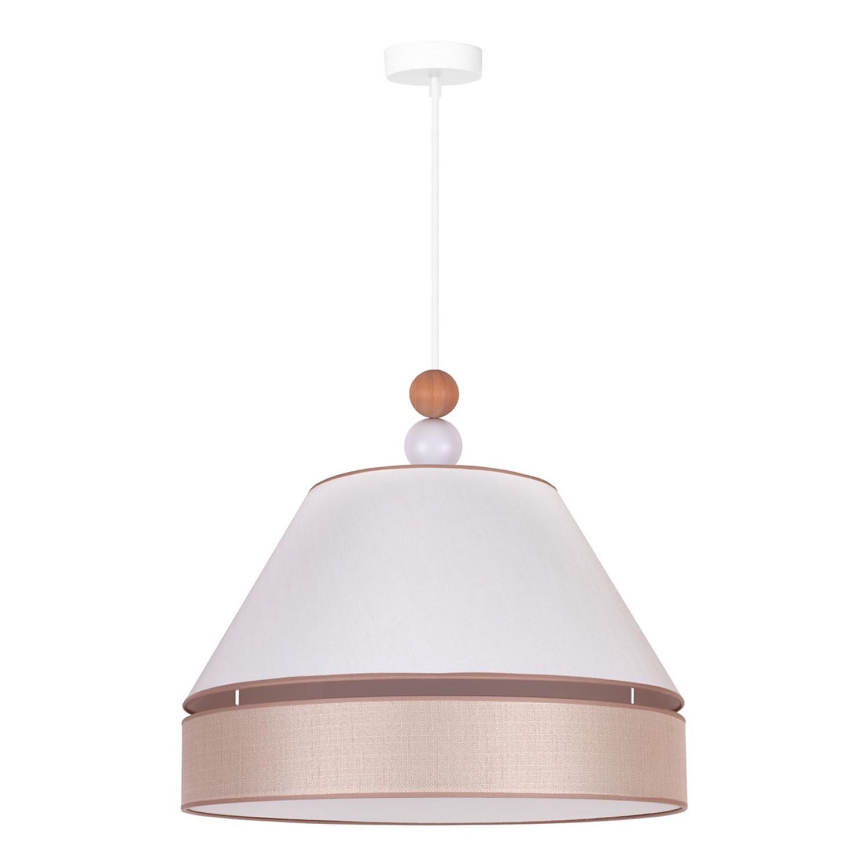 Duolla - Lampadario a sospensione con filo AVIGNON 1xE27/15W/230V diametro 50 cm bianco/beige