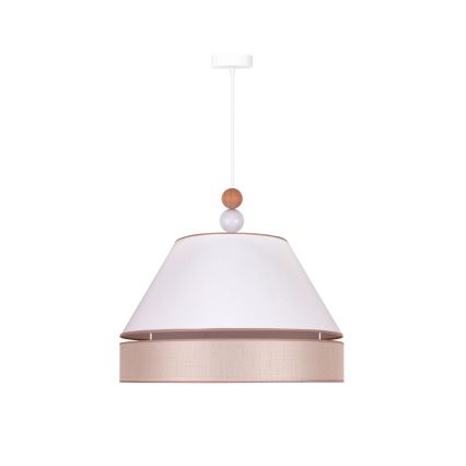 Duolla - Lampadario a sospensione con filo AVIGNON 1xE27/15W/230V diametro 50 cm bianco/beige