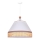 Duolla - Lampadario a sospensione con filo AVIGNON 1xE27/15W/230V diametro 50 cm bianco/rattan