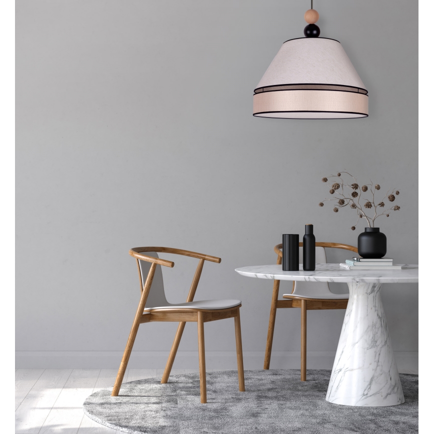 Duolla - Lampadario a sospensione con filo AVIGNON 1xE27/15W/230V diametro 60 cm beige