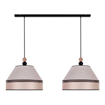 Duolla - Lampadario a sospensione con filo AVIGNON 2xE27/15W/230V beige