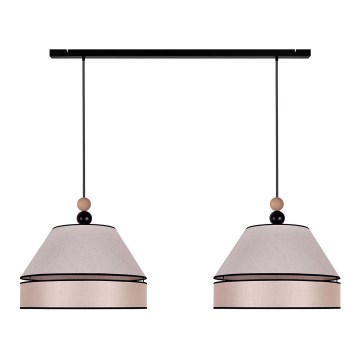 Duolla - Lampadario a sospensione con filo AVIGNON 2xE27/15W/230V beige