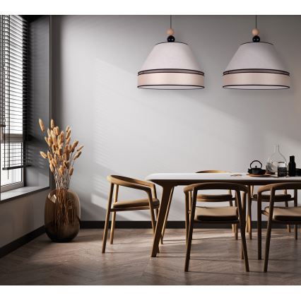 Duolla - Lampadario a sospensione con filo AVIGNON 2xE27/15W/230V beige