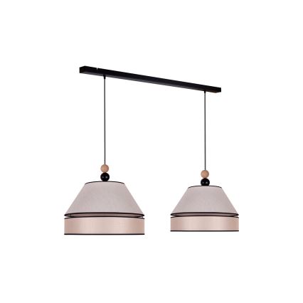 Duolla - Lampadario a sospensione con filo AVIGNON 2xE27/15W/230V beige