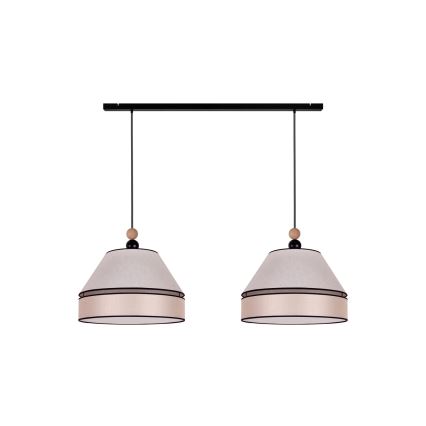 Duolla - Lampadario a sospensione con filo AVIGNON 2xE27/15W/230V beige