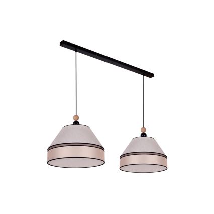 Duolla - Lampadario a sospensione con filo AVIGNON 2xE27/15W/230V beige
