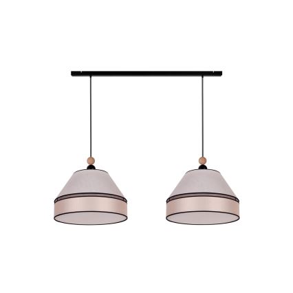 Duolla - Lampadario a sospensione con filo AVIGNON 2xE27/15W/230V beige