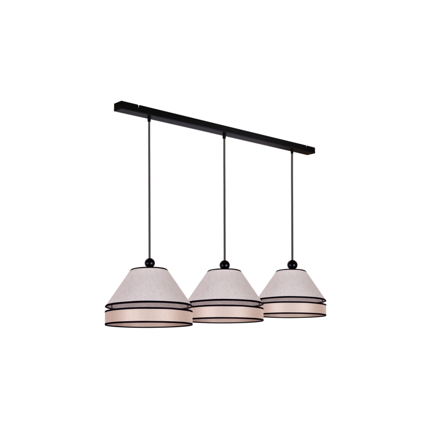 Duolla - Lampadario a sospensione con filo AVIGNON 3xE27/15W/230V beige