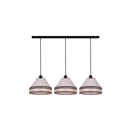 Duolla - Lampadario a sospensione con filo AVIGNON 3xE27/15W/230V beige