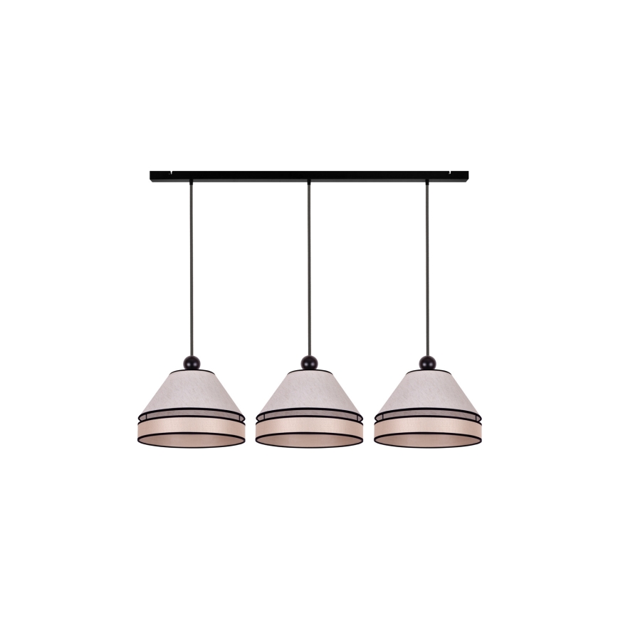 Duolla - Lampadario a sospensione con filo AVIGNON 3xE27/15W/230V beige