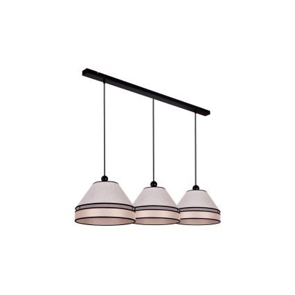 Duolla - Lampadario a sospensione con filo AVIGNON 3xE27/15W/230V beige