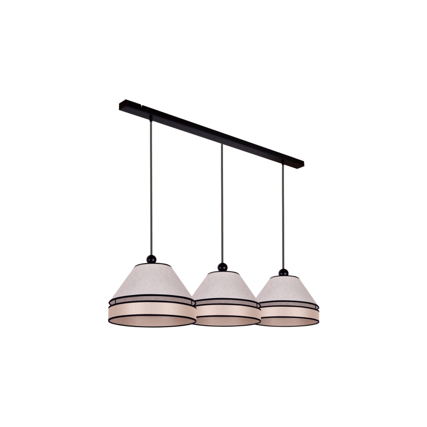 Duolla - Lampadario a sospensione con filo AVIGNON 3xE27/15W/230V beige