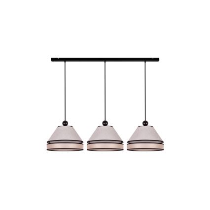 Duolla - Lampadario a sospensione con filo AVIGNON 3xE27/15W/230V beige