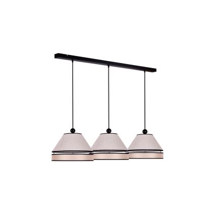 Duolla - Lampadario a sospensione con filo AVIGNON 3xE27/15W/230V beige