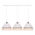 Duolla - Lampadario a sospensione con filo AVIGNON 3xE27/15W/230V bianco/rattan