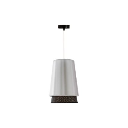 Duolla - Lampadario a sospensione con filo BELL SHINY 1xE27/15W/230V diametro 25 cm argento/nero